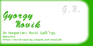 gyorgy movik business card